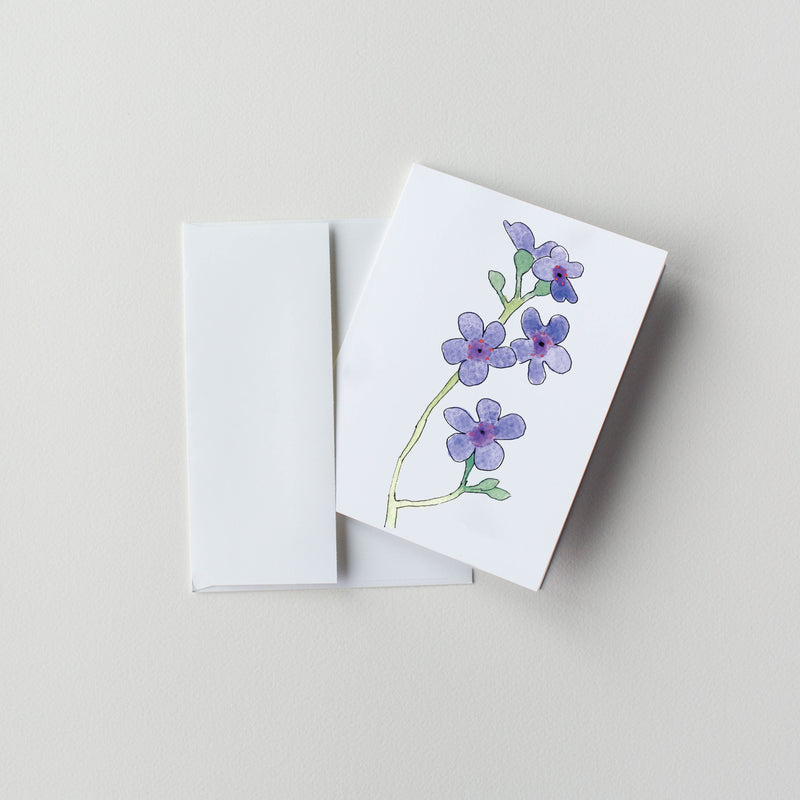 Siberian bugloss (pack of 10 greeting cards and envelopes)